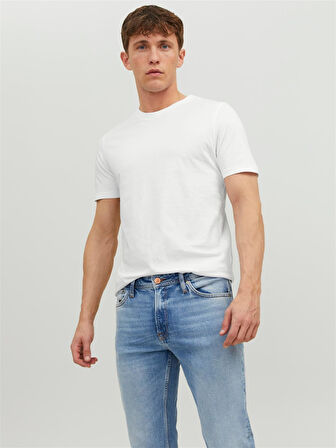 JJEORGANIC BASIC TEE SS O-NECK NOOS White