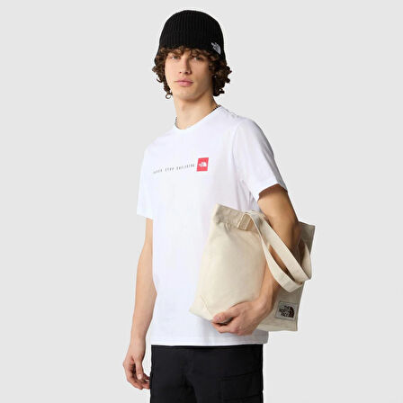 M S/S NEVER STOP EXPLORING TEE White
