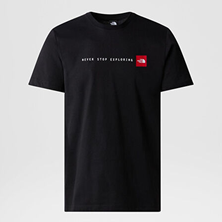 M S/S NEVER STOP EXPLORING TEE Black