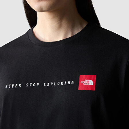 M S/S NEVER STOP EXPLORING TEE Black