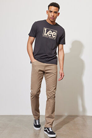 Lightweight SS XM Wobbly Logo Crew Neck Bisiklet Yaka T-shirt Washed Black