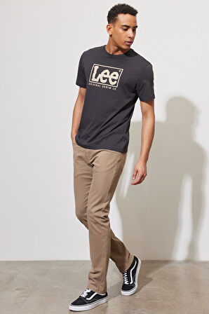 Lightweight SS XM Wobbly Logo Crew Neck Bisiklet Yaka T-shirt Washed Black