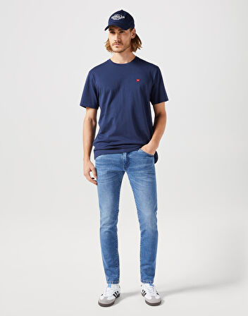 Bisiklet Yaka T-shirt Navy
