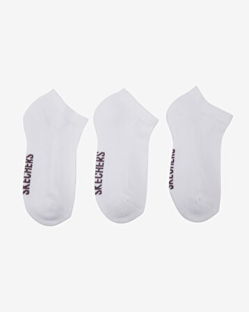 Skechers Socks U 3 Pack Padded Low Cut Sock Beyaz
