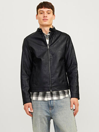 JJEDYLAN CLEAN PU JACKET NOOS Black