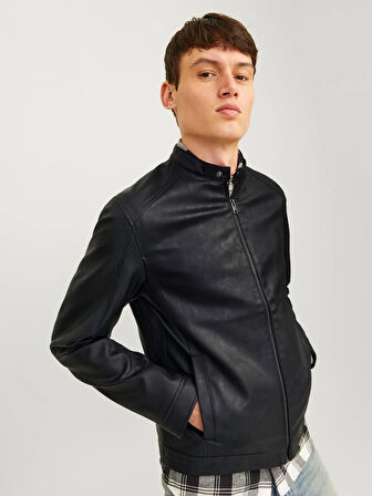 JJEDYLAN CLEAN PU JACKET NOOS Black
