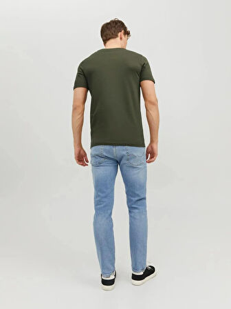 JJEORGANIC BASIC TEE SS O-NECK NOOS Olive