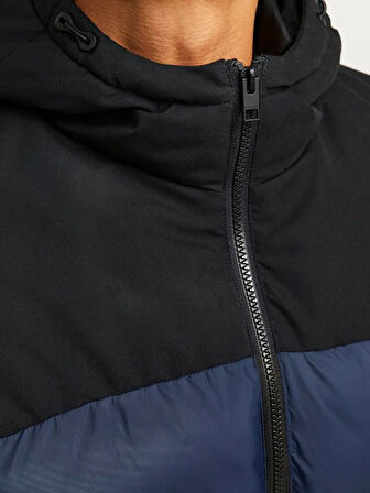 JJMOON HOOD PUFFER Navy