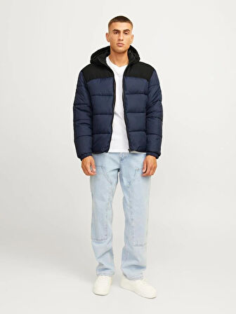 JJMOON HOOD PUFFER Navy