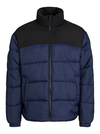 JJMOON STAND COLLAR PUFFER Navy
