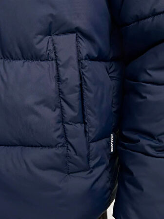 JJMOON STAND COLLAR PUFFER Navy