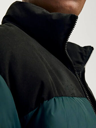 JJMOON STAND COLLAR PUFFER Forest