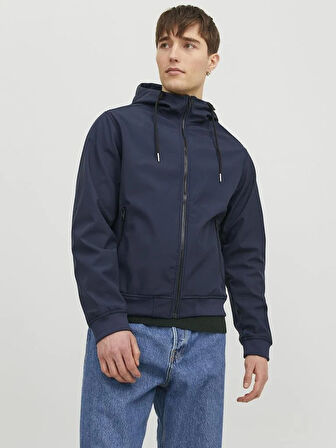 JJEBASIC SOFTSHELL HOOD NOOS Navy