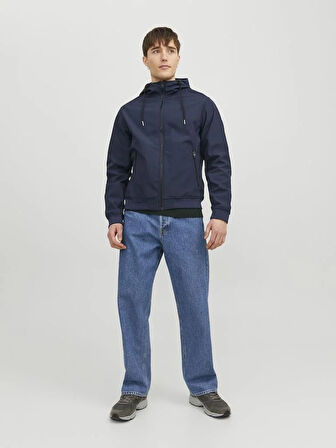 JJEBASIC SOFTSHELL HOOD NOOS Navy