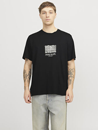 JORBOSTON GRAPHIC TEE SS CREW NECK Black