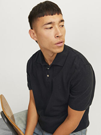 JPRBLUWILLIAM WASH SS POLO SN Black