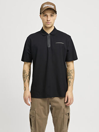 JCOFUSION PIQUE POLO SS SN Black