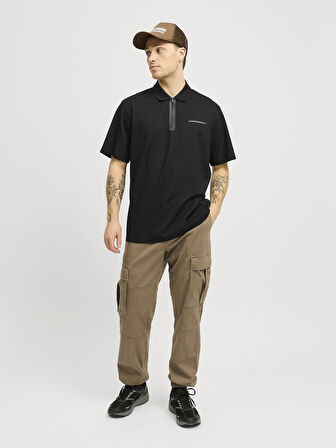 JCOFUSION PIQUE POLO SS SN Black