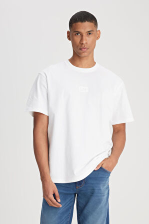 Bisiklet Yaka Tshirt Off White