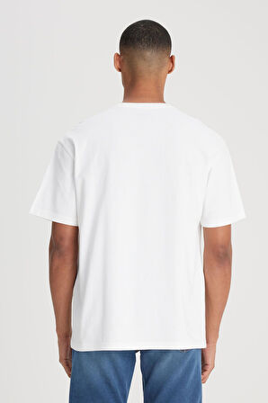 Bisiklet Yaka Tshirt Off White