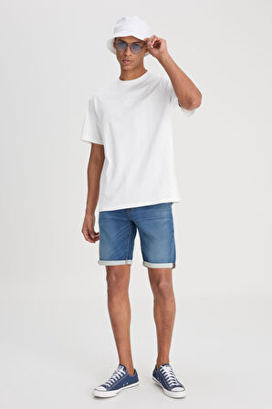 Bisiklet Yaka Tshirt Off White