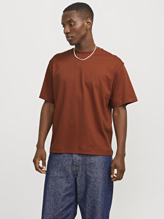 JJEURBAN EDGE TEE SS O-NECK NOOS Spice