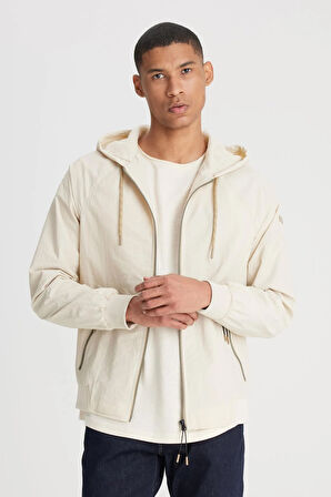 Tam Fermuarlı Ceket Stone