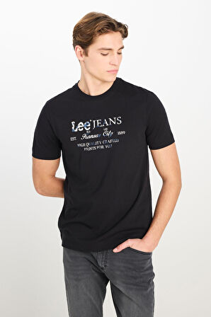 Regular Fit Grafik Baskılı T-shirt Black
