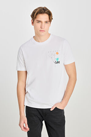 Regular Fit Grafik Baskılı T-shirt White