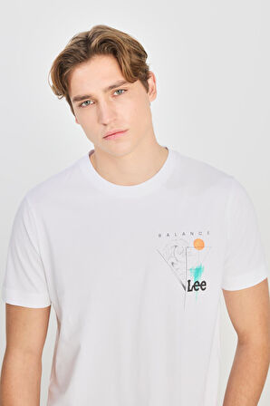 Regular Fit Grafik Baskılı T-shirt White