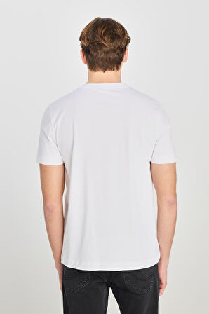 Regular Fit Grafik Baskılı T-shirt White