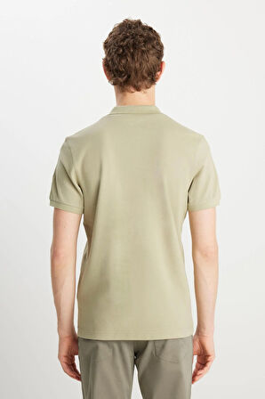 Erkek Regular Fit Polo T-shirt Tea Leaf