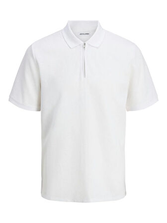 JJEAUSTIN ZIP POLO SS NOOS White