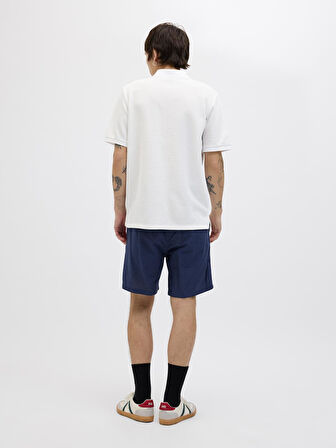 JJEAUSTIN ZIP POLO SS NOOS White