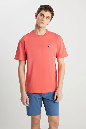 Bisiklet Yaka T-shirt Burnt Sienna