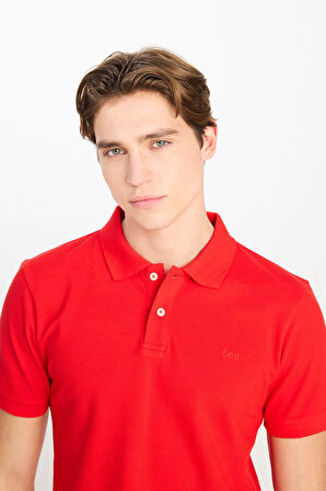Erkek Regular Fit Polo T-shirt Coral