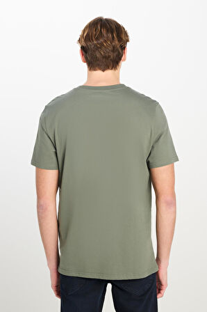 Regular Fit Grafik Baskılı T-shirt Khaki