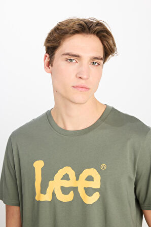 Regular Fit Grafik Baskılı T-shirt Khaki