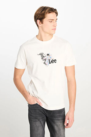 Regular Fit Grafik Baskılı T-shirt OffWhite