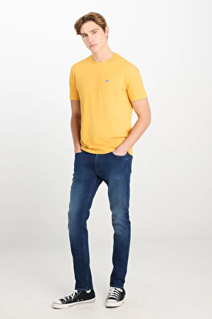 Regular Fit Patch Logo T-shirt Yellow