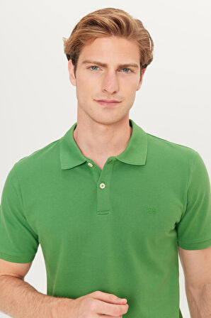 Erkek Regular Fit Polo T-shirt Mint Green