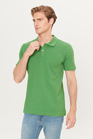 Erkek Regular Fit Polo T-shirt Mint Green