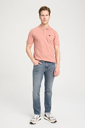 Kısa Kollu Polo T-shirt Dusty Rose