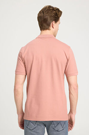 Kısa Kollu Polo T-shirt Dusty Rose