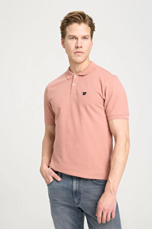 Kısa Kollu Polo T-shirt Dusty Rose