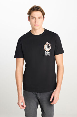 Regular Fit Grafik Baskılı T-shirt Black
