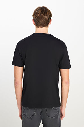 Regular Fit Grafik Baskılı T-shirt Black