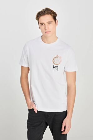 Regular Fit Grafik Baskılı T-shirt White