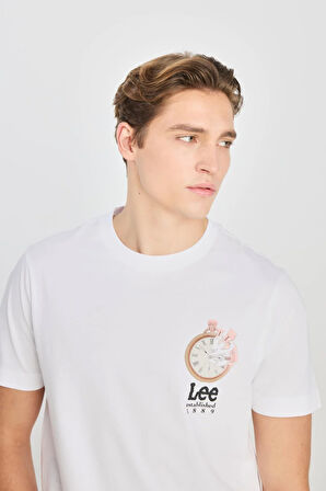 Regular Fit Grafik Baskılı T-shirt White
