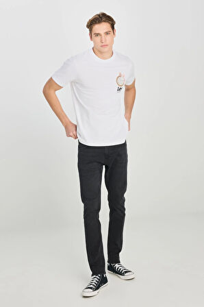 Regular Fit Grafik Baskılı T-shirt White